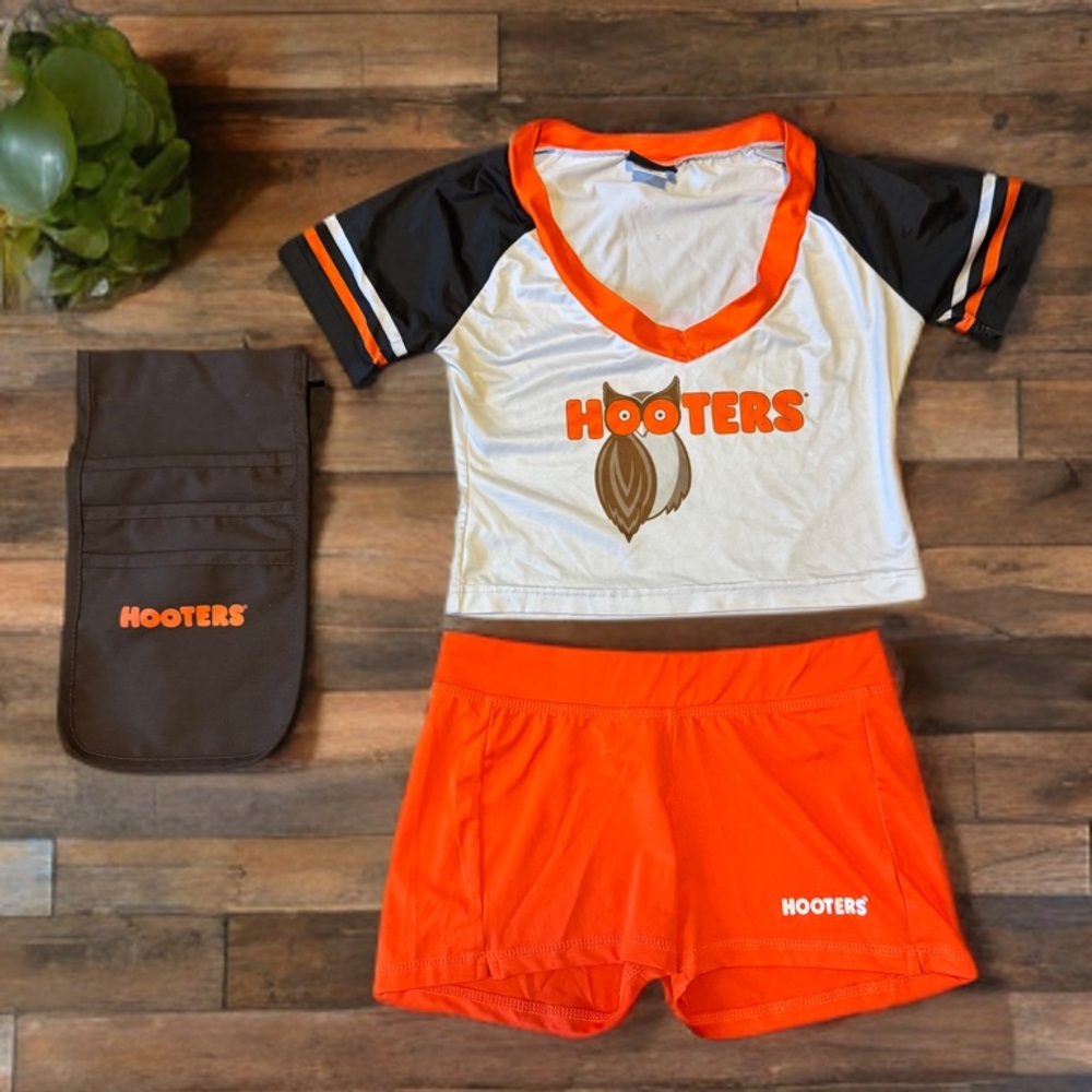 Hooters Orange and Black Athletic Set